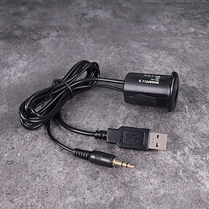 DAMAVO Allume-cigare AUX Cordon Prise de courant auxiliaire automobile avec USB