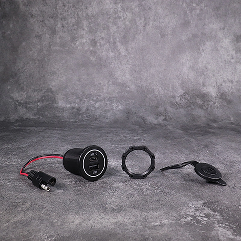 DAMAVO 9-36V SEA USB C פאנל קדמי חכם מתאם מטען לרכב
