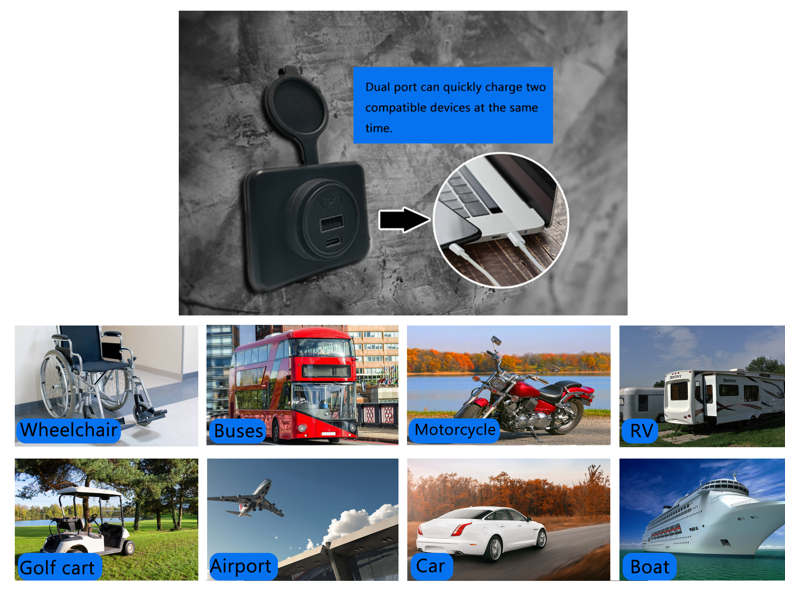 usb type c car charger, cigarette lighter usb charger, usb c 12v charger waterproof usb car charger