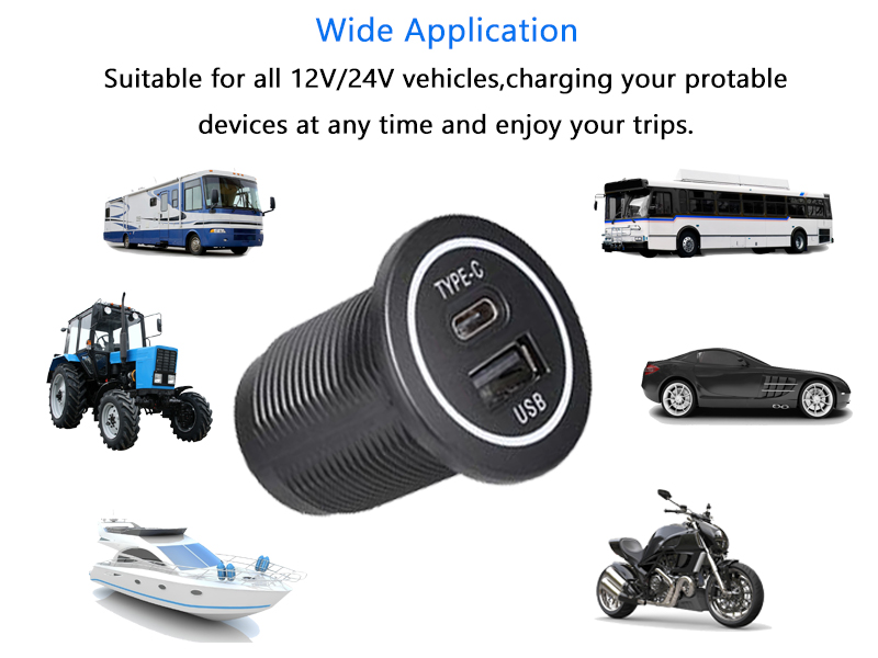 fast car charger type c, 20w usb c car charger, multi car charger adapter factory - DAMAVO