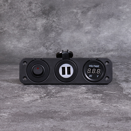 DAMAVO automotive USB outlet 24V rocker switch voltmeter Panel maount