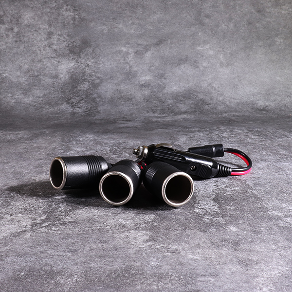 DAMAVO Car Socket Splitter Cigarette Lighter Extension Lead Outlet 15A