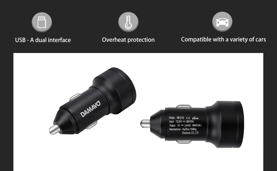 12V Plug Socket, LED Voltmeter Car USB Charger best quality.