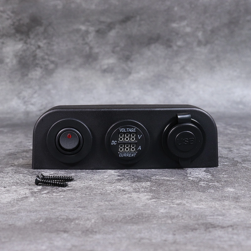 DAMAVO Marine USB Panel Mount 3.0 DC 12V  Panel Voltmeter Ammeter