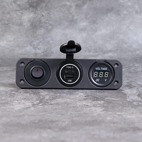 DAMAVO Marine USB C Outlet Voltmeter 12V power Swtich control