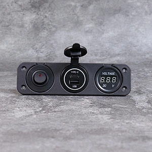 DAMAVO Marine USB C Outlet Voltmeter 12V power Swtich control