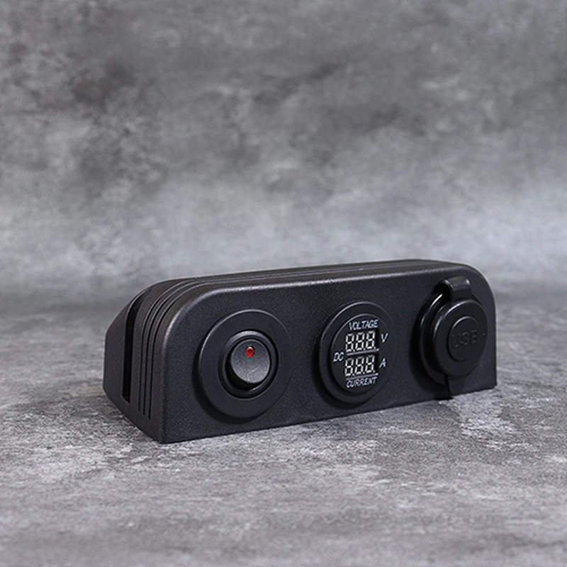 DAMAVO Marine USB Panel Mount 3.0 DC 12V  Panel Voltmeter Ammeter