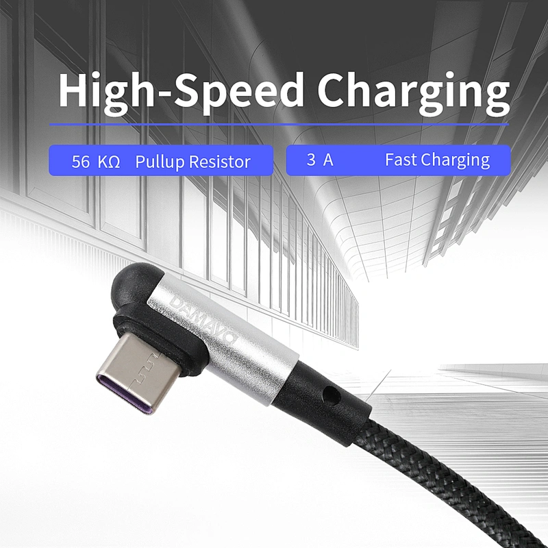 DAMAVO Fast charging USB cable C charger cord 3 in 1 braid wire