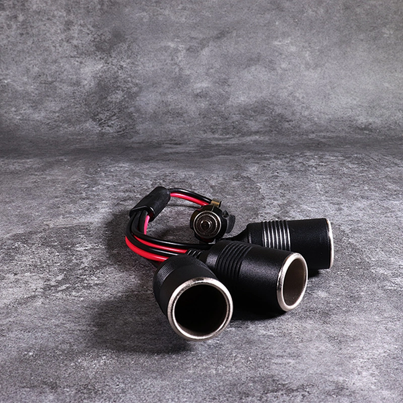DAMAVO Car Socket Splitter Cigarette Lighter Extension Lead Outlet 15A