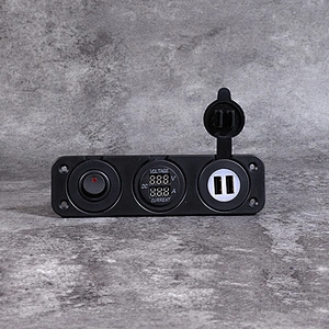 DAMAVO 12V dual USB outlet marine charger socket Rocker switch panel