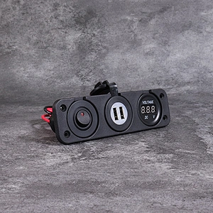 DAMAVO automotive USB outlet 24V rocker switch voltmeter Panel maount