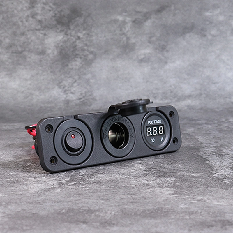 12-Volt-Adapterbuchse Auto-Voltmeter-Messgerät Zubehörsteckdose im Auto