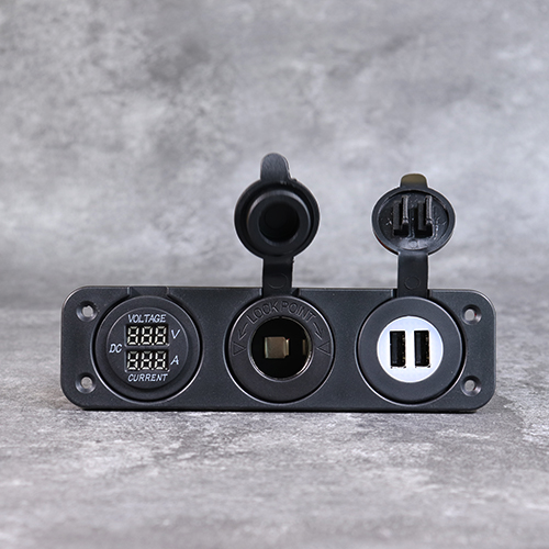 12V Caravan Socket مقاوم للماء التوصيل والمقبس Voltmeter 24V لل RV ، البحرية