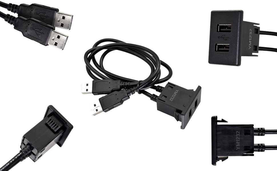 フラッシュ マウント USB、フラッシュ マウント USB ソケット、デュアル USB フラッシュ マウント from DAMAVO