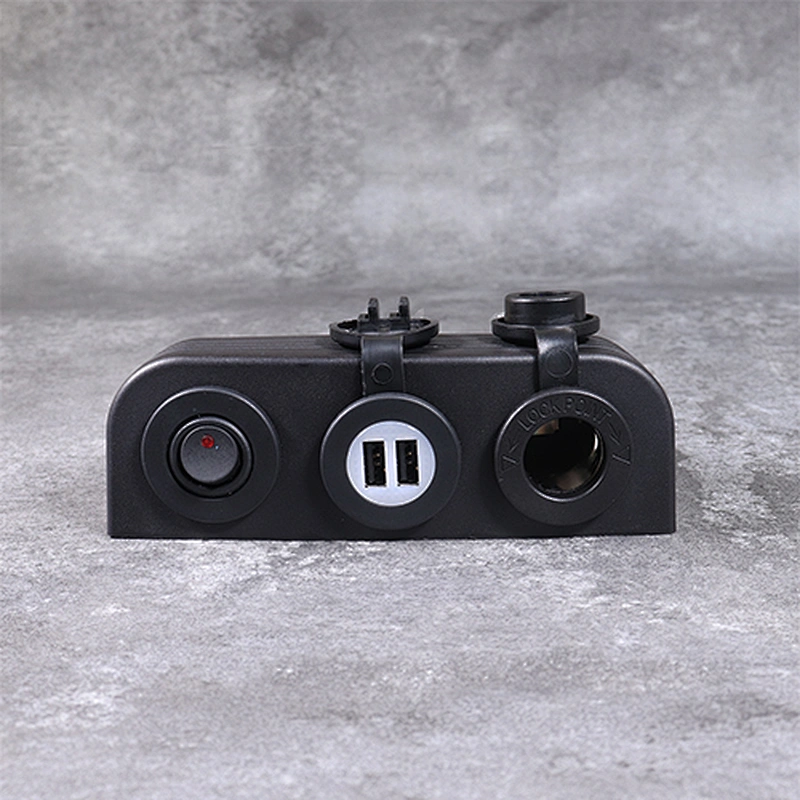 DAMAVO Marine 12V outlet Female Socket Phone USB Charger with Switch Flashmount