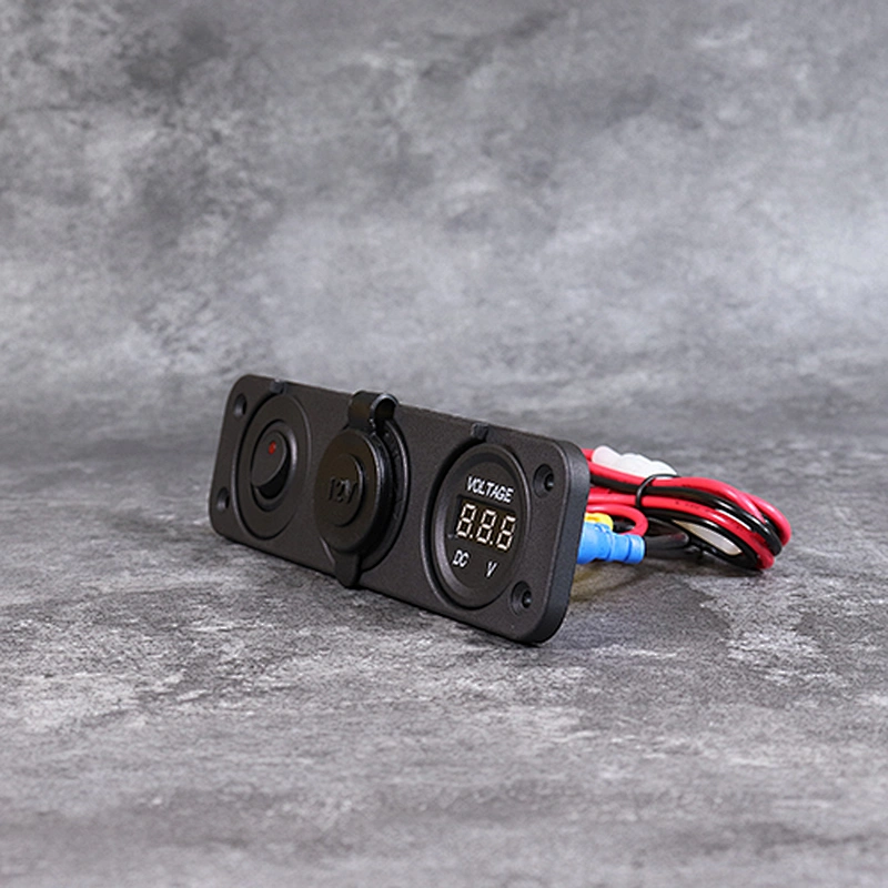 12-Volt-Adapterbuchse Auto-Voltmeter-Messgerät Zubehörsteckdose im Auto