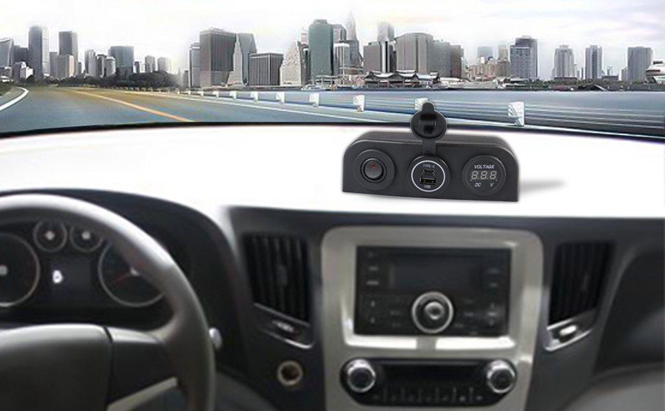 Good marine usb socket, 12v digital voltmeter, 12v voltmeter gauge