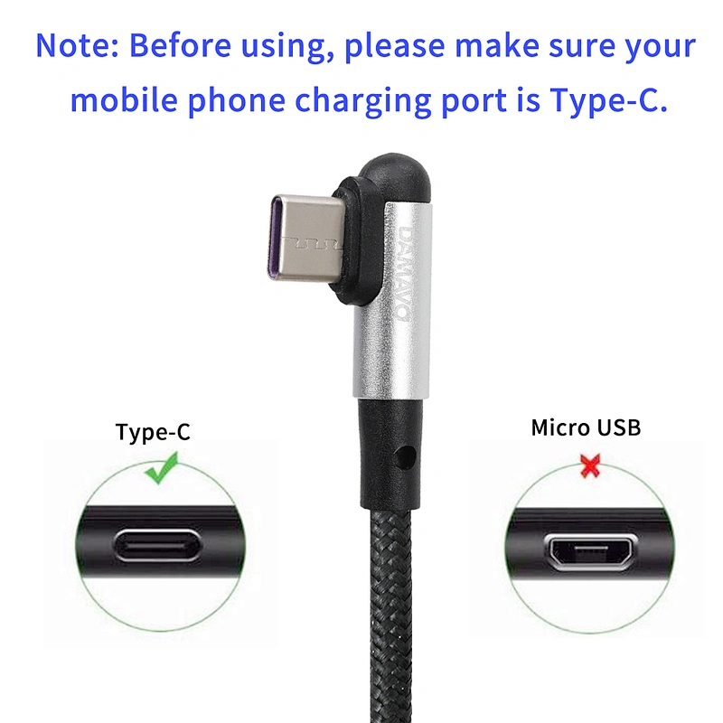 DAMAVO Fast charging USB cable C charger cord 3 in 1 braid wire