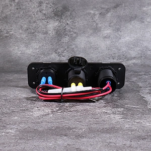 DAMAVO automotive USB outlet 24V rocker switch voltmeter Panel maount