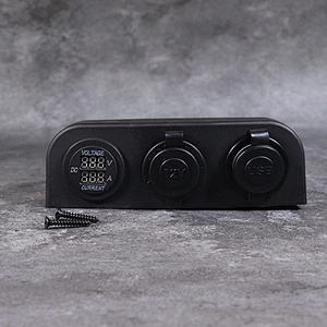 DC Amp Meter Digital Ammeter Voltmeter USB Type C Outlet ولاعة سجائر