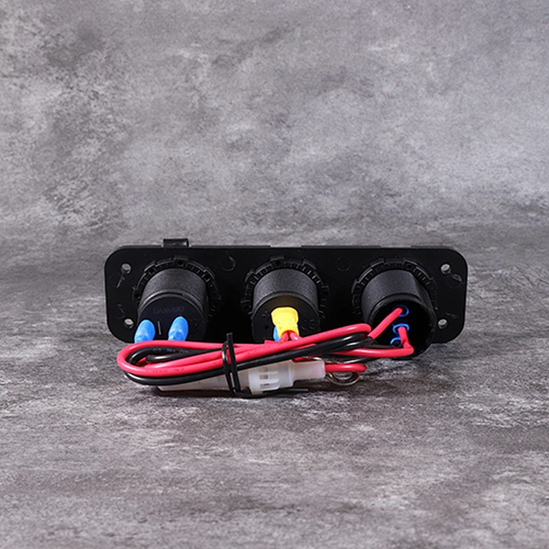 DAMAVO Marine cigarette lighter socket plug voltmeter and ampere meter
