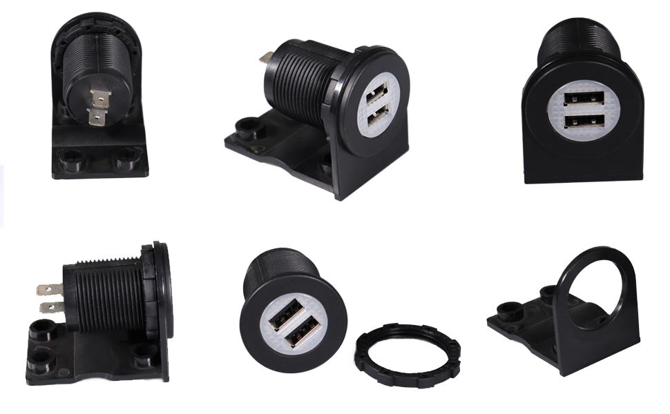 DAMAVO toma USB caravana, toma USB 12v montaje en panel, toma USB caravana 12v