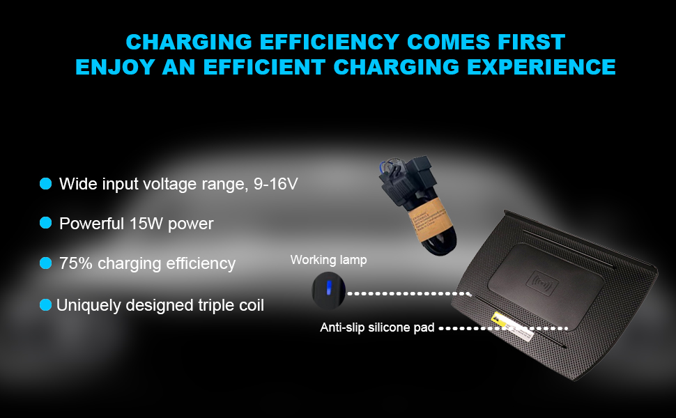 fast car wireless charger, wireless charging car charger ,15w wireless car charger
