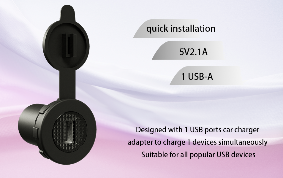 High-quality car charger USB, car cell phone charger, car lighter adapter