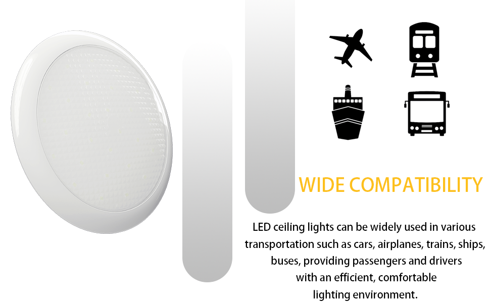 RV ceiling light，12V LED ceiling lights，12V ceiling lights for caravans for damavo
