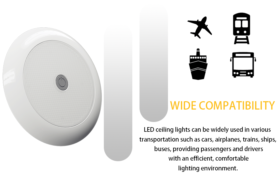CE RV ceiling lights, 12V RV ceiling lights, RV LED ceiling lights