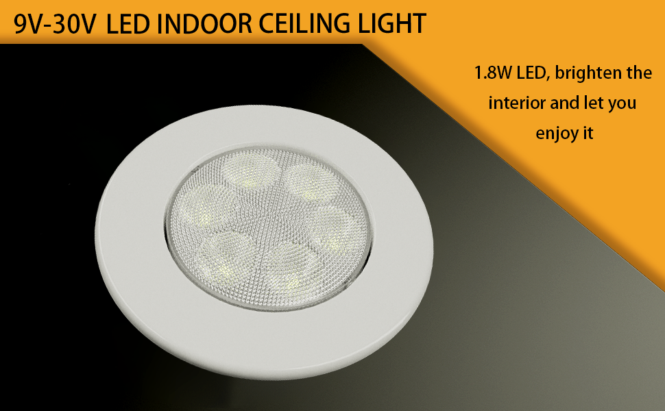 12 volt interior lighting, upgrading rv interior lights to led, caravan led interior lights DAMAVO