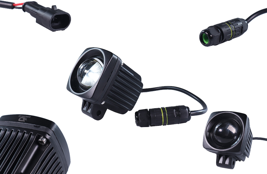 DAMAVO 10w led forklift headlights, forklift side lights, red zone warning light