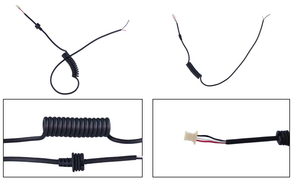 DAMAVO 柔軟なコイル状延長コード、コイル状電源ケーブル、DIY コイル状 USB ケーブル