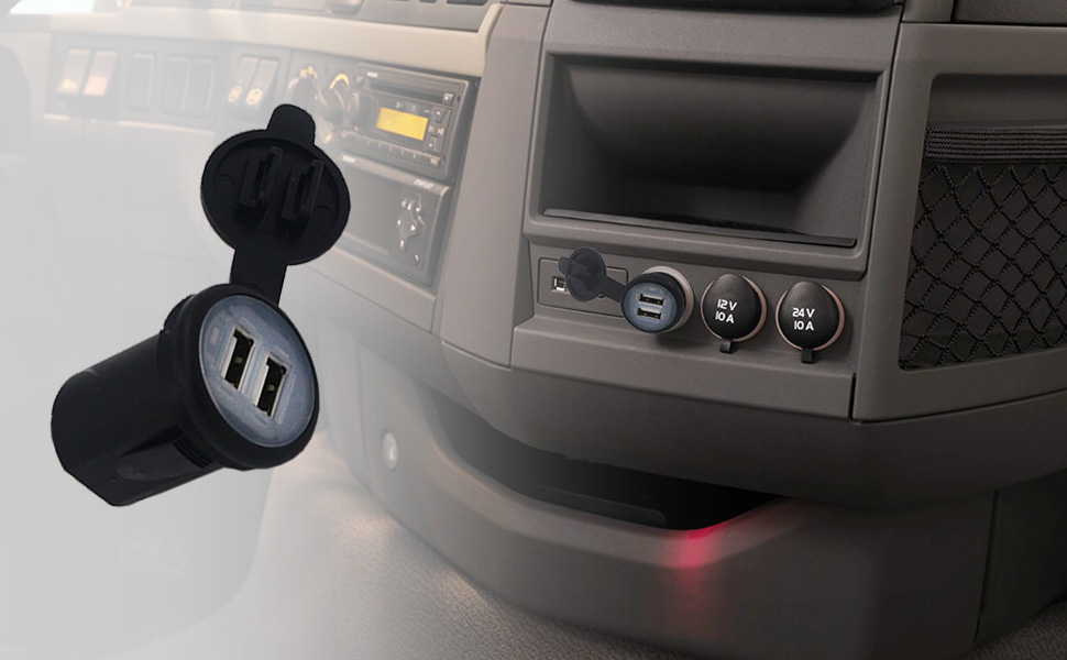USB-Zigarettenanzünder-Ersatz, USB-Adapter-Autoladegerät, Feuerzeug-USB-Ladegerät