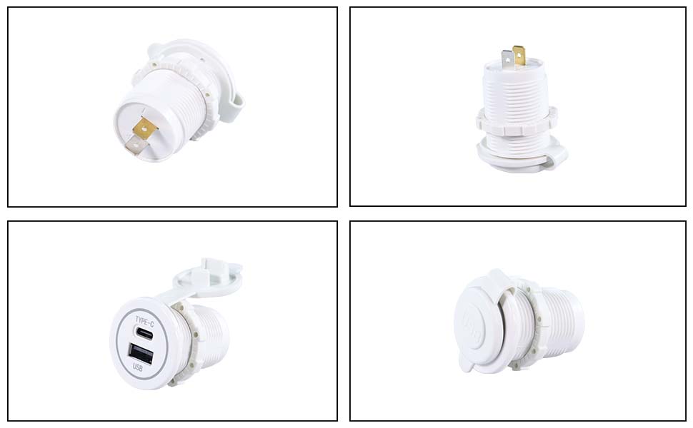 DAMAVO 12 Volt auf USB C ,Autosteckdose auf USB-Adapter,USB-Typ-C-Auto