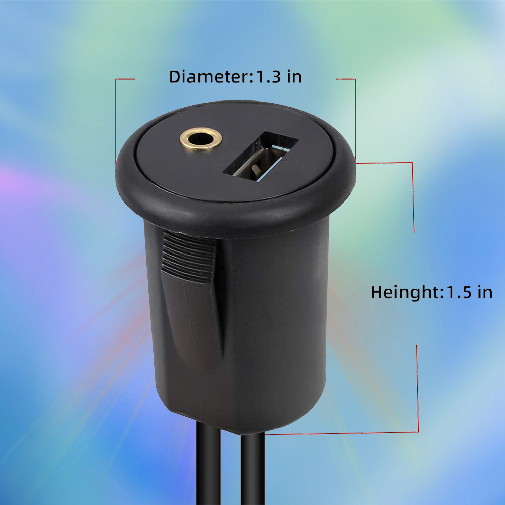 Cable auxiliar para encendedor de cigarrillos, toma de corriente auxiliar para automóvil, toma de corriente auxiliar de 12 voltios con USB