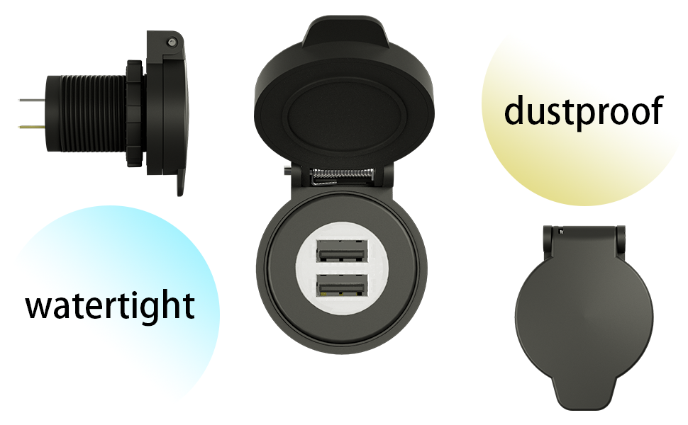 waterproof USB charger, waterproof USB socket, waterproof usb outlet
