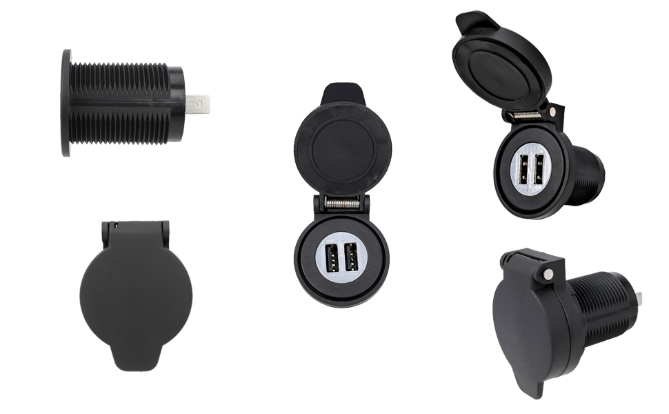 DAMAVO شاحن USB مقاوم للماء،مقبس USB مقاوم للماء،منفذ USB مقاوم للماء
