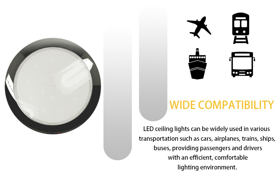 RV LED interior lights,12V RV light,car ceiling light DAMAVO