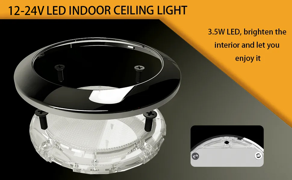 DAMAVO RV LED interior lights,12V RV light,car ceiling light for sale