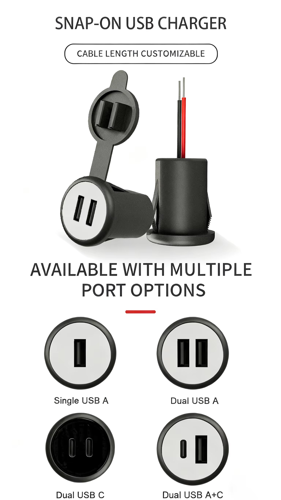 OEM 12v usb adapter ,flush mount usb charger,usb charger socket Supplier