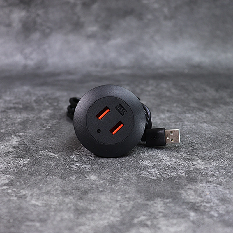 Chargeur de bureau USB DAMAVO dans la station de charge montée sur le bureau