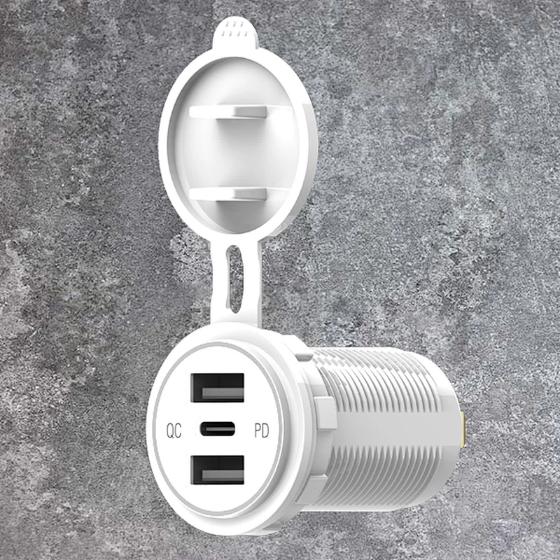 wholesale 3 port car charger, marine usb plug, usb c adapter car