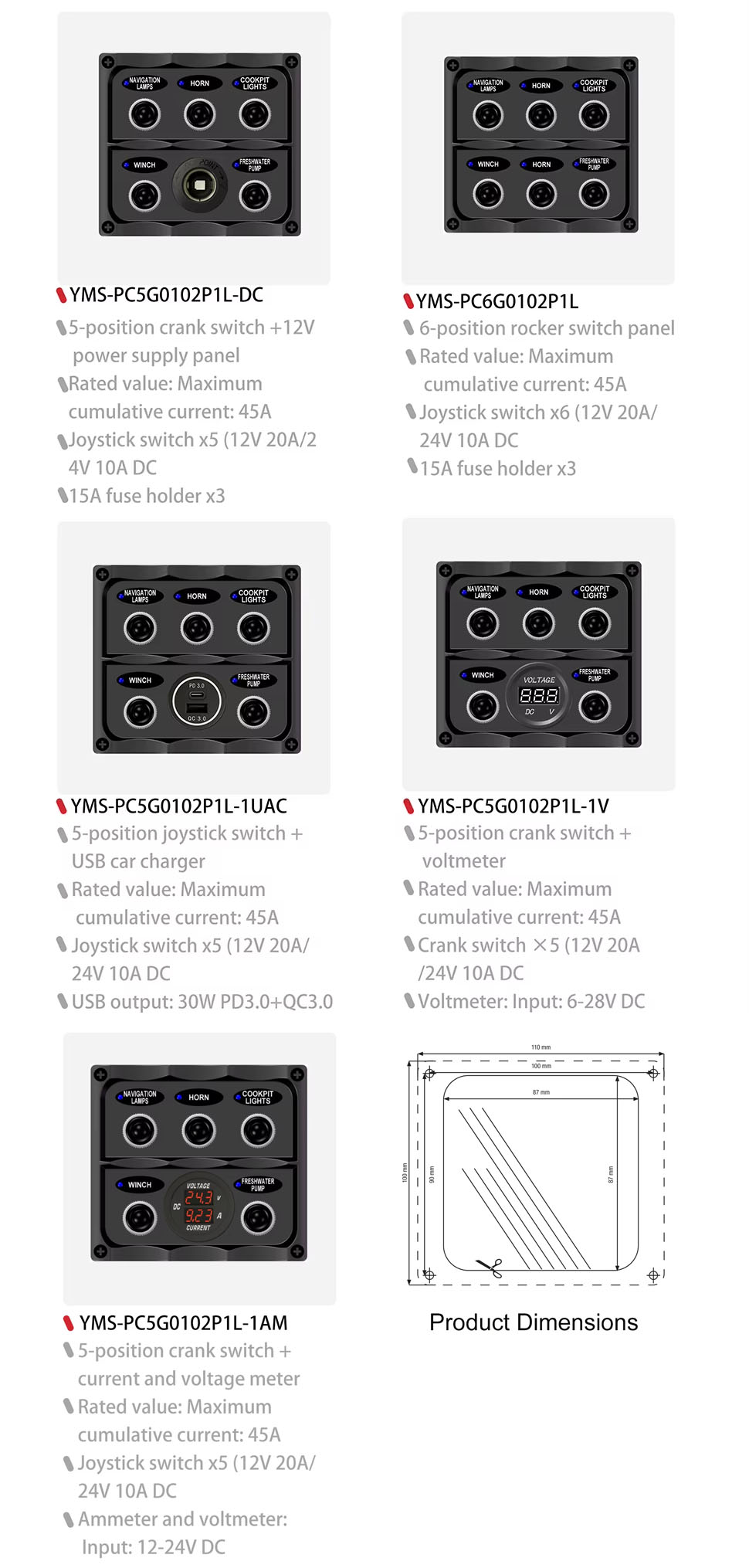China custom toggle switch panel,toggle switch panel,marine toggle switch panel