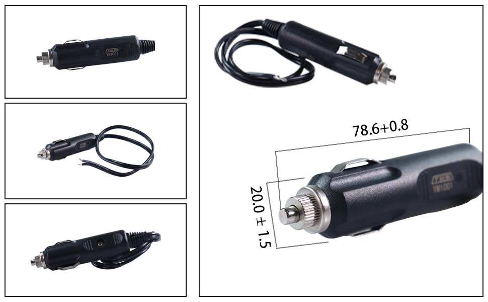 adaptor pengisi daya mobil universal, colokan pemantik rokok 15 Amp, colokan pemantik rokok profil rendah manufacturer