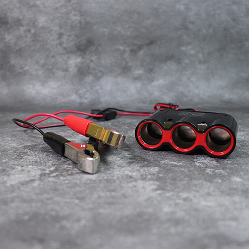 DAMAVO 12 volt power outlet car battery clips ciga lighter adapter