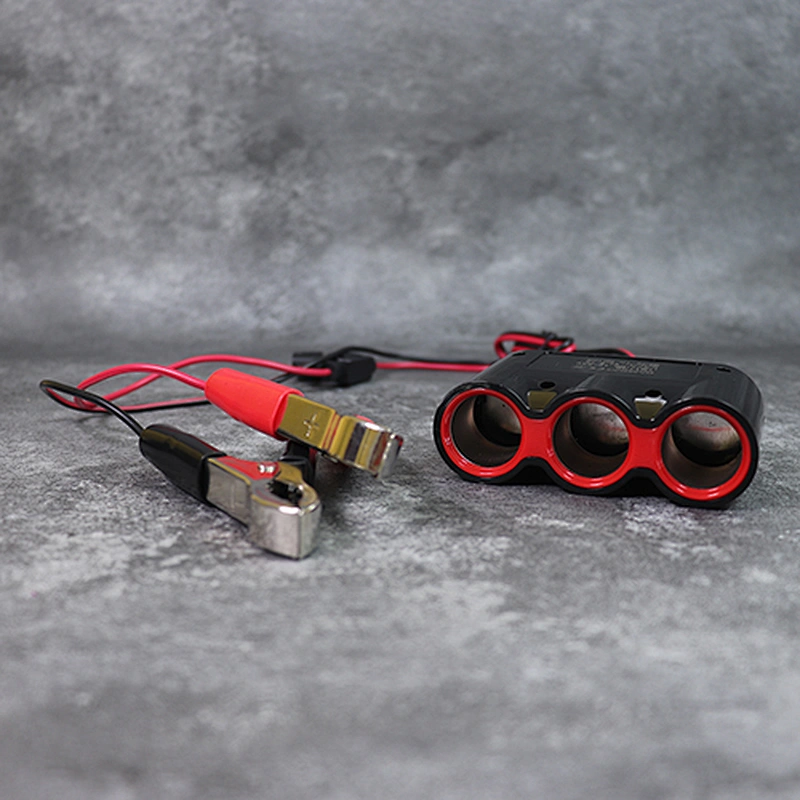 DAMAVO 12 volt power outlet car battery clips ciga lighter adapter