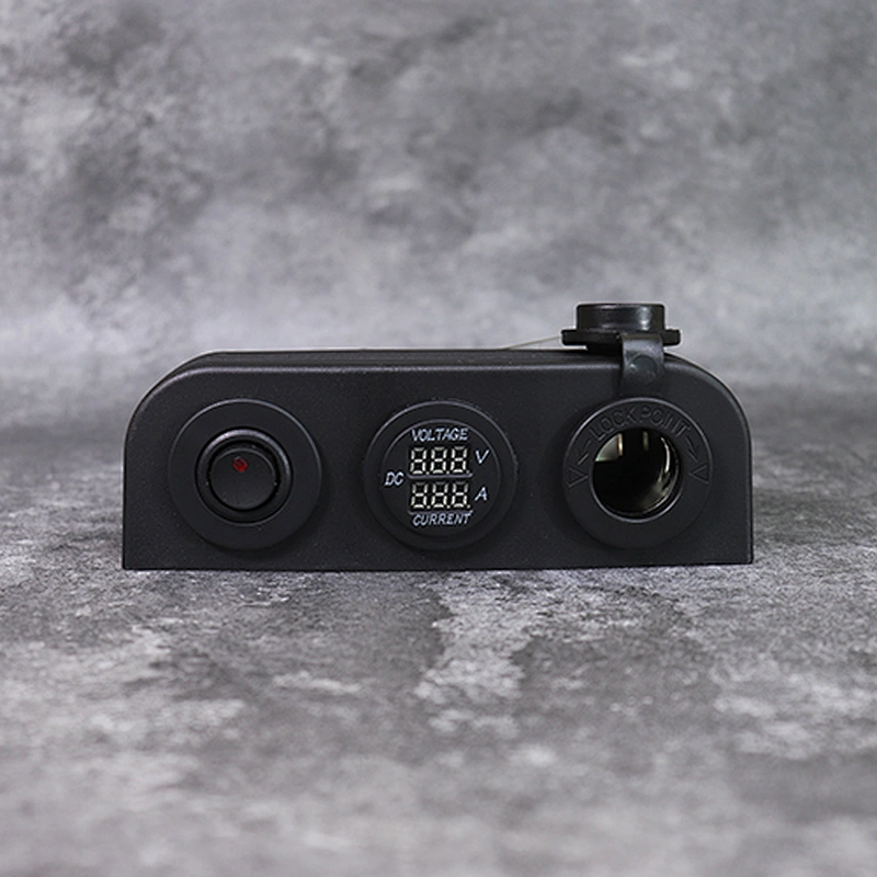 مفاتيح ومآخذ DAMAVO 12V الرقمية الفولتميتر مقياس تدفق التيار الكهربائي