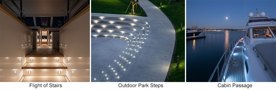 24V outdoor stair step lights,led deck step lights,24 volt led step lights Supplier