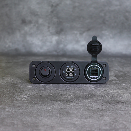 DAMAVO DC voltmeter ammeter C แท่นชาร์จ แผงหน้าปัดแบบฝัง